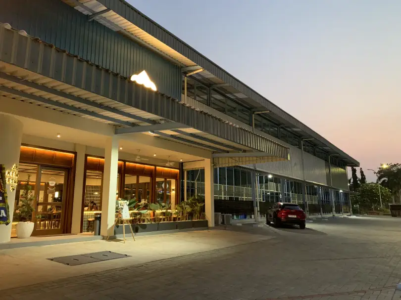 COMO frontage at dusk