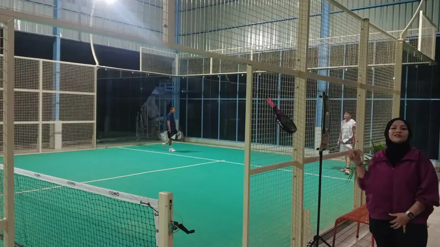 Players on court